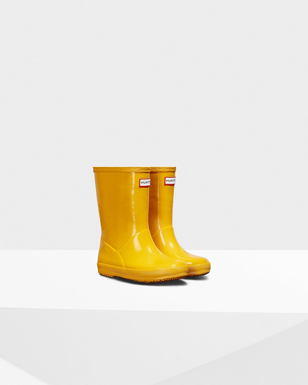 Botas de Lluvia Hunter Niños - Original First Classic Gloss - Amarillos - IQJTRME-56